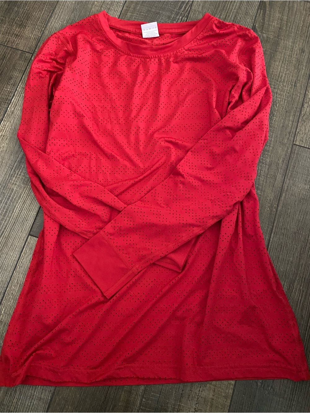 ZYIA Red Long-Sleeve workout top